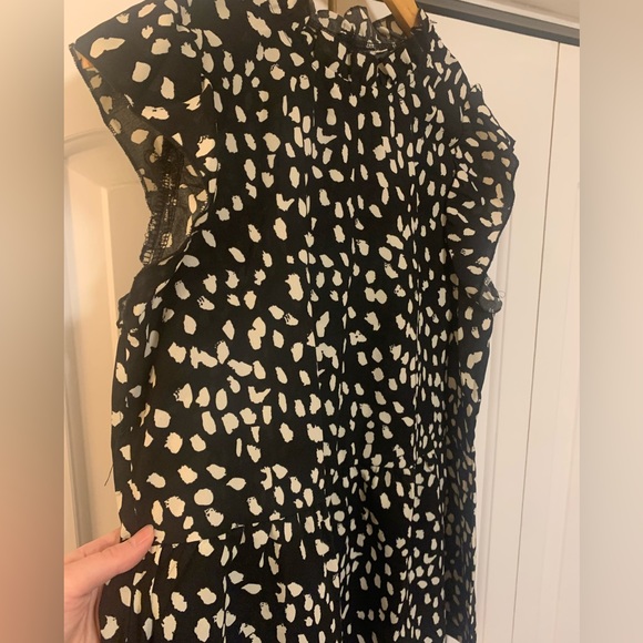 Leopard Ruffle Tunic Top M - Picture 4 of 6